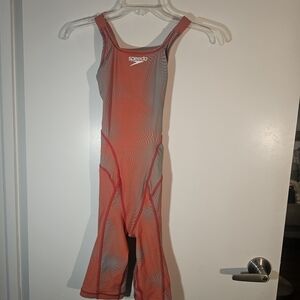 Speedo Coral and Gray Swimsuit